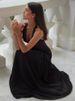 Mozision Halter V Neck Backless Sexy Maxi Dress Women Elegant Black Off-shoulder Sleeveless Bodycon Club Party Long Dresses_ecoleips.com