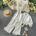 Women's Trend New Suspender Pleated Wide Leg Jumpsuit Stand Up Collar Short Sleeved Cardigan Shirt Two Piece Set_ecoleips.com