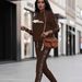 Urban Athleisure 2-Piece Set – Trendy Letter Print Hoodie & Joggers For Streetwear Enthusiasts (S-XXL, Black/Brown)_ecoleips.com