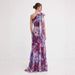 Bohemian Vacation Style One Shoulder Print Lolita Big Swing Dress Women's Casual Flowy Printed Long Dress For Beach Holiday_ecoleips.com