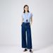Coolmei Women's 9/10 Length Straight-Leg Pants, 2025 Spring New Style, Non-Stretch, Back Pocket, High-Waisted, Slimming_ecoleips.com