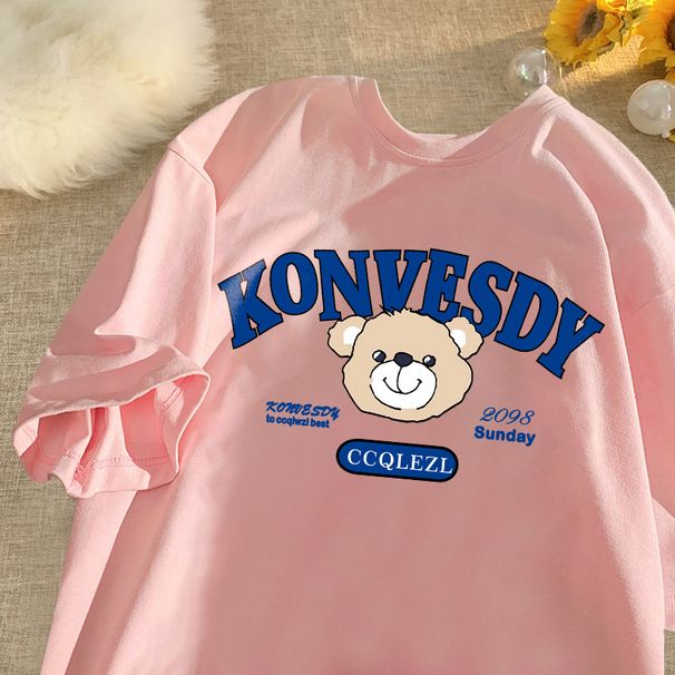Women's Short Sleeve T-Shirt Pure Cotton off the Shoulder Top Unique Design American High Street Trendy Brand New Summer Style Factory Direct Sales_ecoleips.com