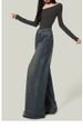 Large Size Women's Clothing Retro And Old Straight Jeans Women's New Pants High Waist And Thin Design Wide Leg Pants_ecoleips.com
