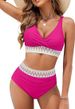 Women's Clothing Two Piece Set V Neck Ribbon Bikini Gathered_ecoleips.com