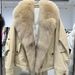 Detachable Fox Fur Collar Thick Down Parka Coat For Women - Stylish Winter Jacket With Removable Lining, Sweet & Cool Aesthetic_ecoleips.com