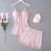 Aria Basics Aria Basics Exclusive For Cross-border European American Markets: Summer Hit Lotus Leaf Style Camisole Nightdress With Chest Pads_ecoleips.com