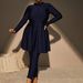 Women's Clothing Large Size Plus Size Swimsuit Full Cover Drawstring Hooded Half Zipper Split Skirt Long Sleeve Trousers Women's Swimsuit_ecoleips.com