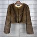 K Imitation Fur Jacket Solid Color Women's Short Jacket_ecoleips.com