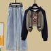 Women's Clothing Raglan Contrast Hooded Sweatshirt Top With Loose Slim Wide Leg Mopping Pants_ecoleips.com