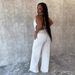 Women's Clothing Women's Solid Color Halter Neck Backless Top And Wide Leg Pants Casual Spring Summer Style Sexy_ecoleips.com