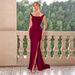 Women's Clothing Sexy Solid Color Lace Up Backless Slit Suspender Dress Long Skirt_ecoleips.com