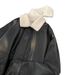 Aria Basics Fleece-Lined For Women, High-End Feel, Petite Size, 2025 New Winter Loose Short PU Leather Jacket_ecoleips.com