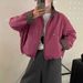 girl 2025 Autumn Winter New Stand Collar Jacket For Women Korean Style Unique Design Solid Color Versatile Fashionable Cotton_ecoleips.com