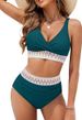 Women's Clothing Two Piece Set V Neck Ribbon Bikini Gathered_ecoleips.com