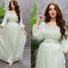 MQ047 Middle Eastern Women's Modest Fashion Muslim Shiny Silk Satin Dress With Metal Belt Dubai Robe_ecoleips.com