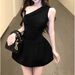 AD452 Cross-border French-style Elegant And Sexy With Metal Buckle, Asymmetrical Shoulder, Slimming, New Summer Dress_ecoleips.com