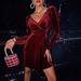 2026 Autumn/Winter Long-Sleeved Velvet Dress For Women_ecoleips.com