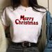 Merry Christmas Tree Santa Claus Simple Plus Size Women's Fashion Round Neck Short Sleeve T-Shirt Summer_ecoleips.com