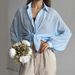 Women's Casual Fashion Solid Color Shirt New Hot Selling Russian Style Clothing Top_ecoleips.com