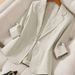 2025 New Cross-Border European And American Style Beige Women's Lightweight Blazer_ecoleips.com
