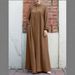 Verve New Muslim Women's Clothing Stand Collar Zipper Cardigan With Pocket Robe_ecoleips.com