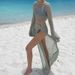 Women's Clothing Long Sleeved Tops With Straps One Piece Strappy Maxi Skirt Sunscreen Beach Skirt Suit_ecoleips.com