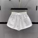 Women's Clothing Casual Sports Home Shorts Elastic Waist Versatile Drawstring Loose Slim A Line Wide Leg Hot Pants_ecoleips.com