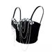 Women's Clothing White Chain Diamond Sexy Bra Design Sense Inner Wear High End Outer Wear Herringbone Bra_ecoleips.com