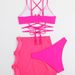 Women's Three Piece Bikini Swimsuit 2026 Sexy Hollow Out Strappy Halter Neck European American Style Beach Set Clothing_ecoleips.com