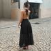 Women's Clothing French Retro Style Halter Neck Deep V Waist Dress Spring Summer_ecoleips.com