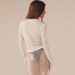 Women's Drawstring V Neck Long Sleeved Knit Top Sexy Retro Versatile Short Base Layer Summer 2025_ecoleips.com