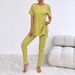 Cross-border European And American Solid Color 2026 Spring-summer Fashion Casual Versatile Elegant Slim-fit Long-sleeve_ecoleips.com