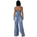 Women's Clothing Casual Fashion Tube Top Women's Slim Denim Jumpsuit Overalls_ecoleips.com