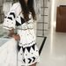 Women's Geometric Print Kimono Beach Cover Up, Drawstring Waist V-Neck Midi Dress_ecoleips.com
