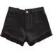 Korean 2025 Summer New Style High-Waisted Slimming Denim Shorts With Fringe And Wide Legs For Women_ecoleips.com