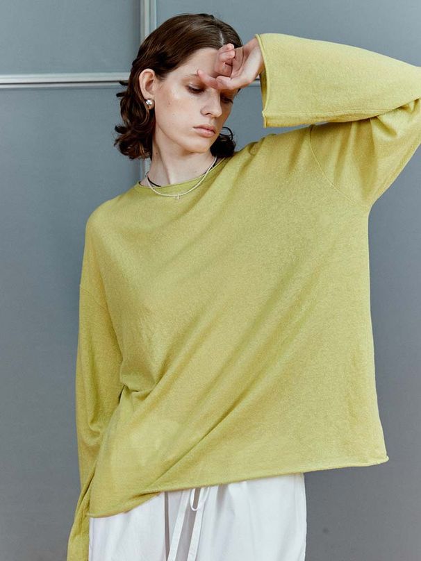 Siyuan Lightweight Linen Cotton Breathable Comfortable Sheer Sun Protection Airy Knitted Long Sleeve Cover-Up 8905_ecoleips.com