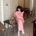 Summer Korean Version Of Large Size Women's Clothing Casual Long Dress Loose Knee T-shirt Long Dress Women's Nightdress_ecoleips.com