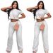 Fashionable Casual Women's Jacquard Set Short Sleeve Top And Shorts European American Style Cross Border Clothing_ecoleips.com