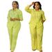 Spring Women's Clothing Patch Pocket Pant Set High Waisted Straight Leg With Long Sleeved Collared Shirt American Style_ecoleips.com