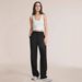 Elegant High-Waisted Wide-Leg Pants With Belt & Back Pockets – Tummy Control, Office To Weekend, Stretchy & Flowy_ecoleips.com
