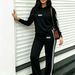 Women's Casual Street Style Hooded Sweatshirt And Trousers Fashion Set Letter Print Comfortable 2043_ecoleips.com