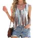 Women's Clothing Spring And Summer New Round Neck Tie Dye Printed Loose Sleeveless T Shirt Vest For Women_ecoleips.com
