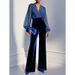 Elegant Velvet Jumpsuit For Women Fashionable All-Match Spring Autumn Winter Streetwear_ecoleips.com
