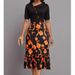 Women's Clothing Long High Waist Temperament Commuter Dress Black Long Skirt Suit Short Sleeve Printed Dress_ecoleips.com