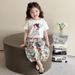 New Outfit Girls, Thin Short Sleeve And Long Pants, Casual Summer Wear For Girls_ecoleips.com