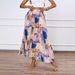 cross-border Summer High-end Oil Painting Print Skirt, European And American Style Drapey A-line Pleated Skirt_ecoleips.com