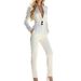 Fashionable New Suit Collar Long Sleeved Temperament Commuting Waist Cinching Jumpsuit For Women_ecoleips.com