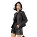 Women's Clothing Fashion Women's PU Leather Jacket Slim Fit Stand Collar Short Coat Red Black Light Brown Biker Jacket For Spring Autumn_ecoleips.com