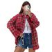 Laid-Back Spring Style: A Versatile Plaid Shirt With Turned-Down Collar For Work And Casual Wear_ecoleips.com