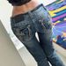 Y2k Baggy Jeans For Women – Low-Rise Distressed Denim With Cross Embroidery & Flared Hem (Vintage Blue)_ecoleips.com